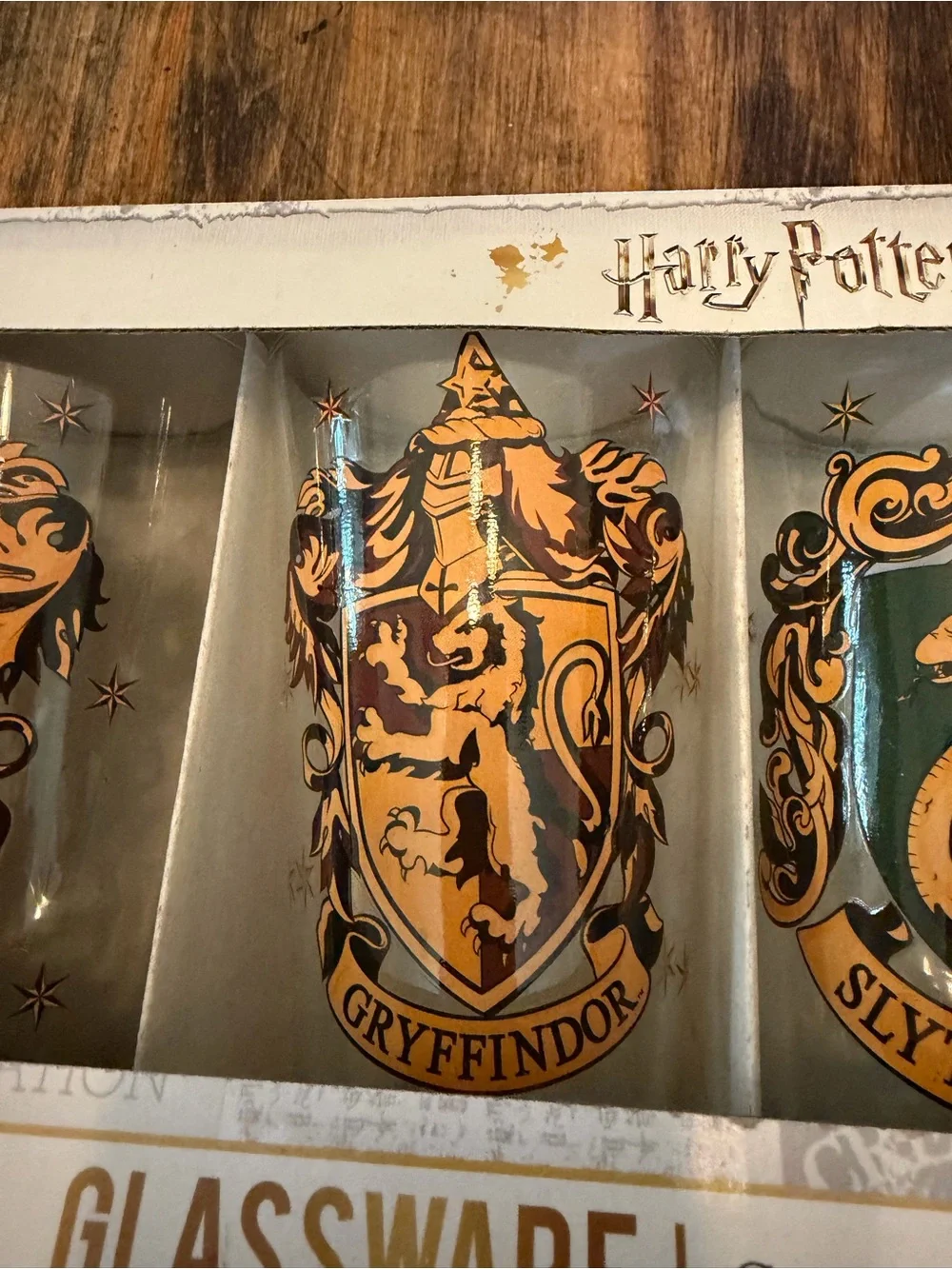 Harry Potter School Sigils Pint Beer Glass Set of Four New by Silver Buffalo